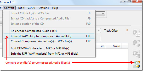 convert audio files to wav